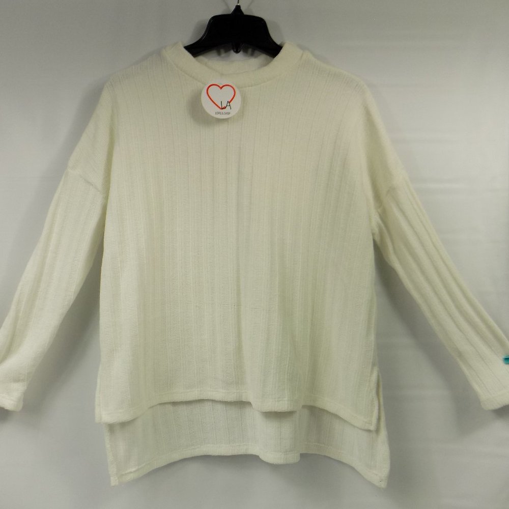 LoveLA Eva White Long Sleeve Sweater NWT Multiple Sizes